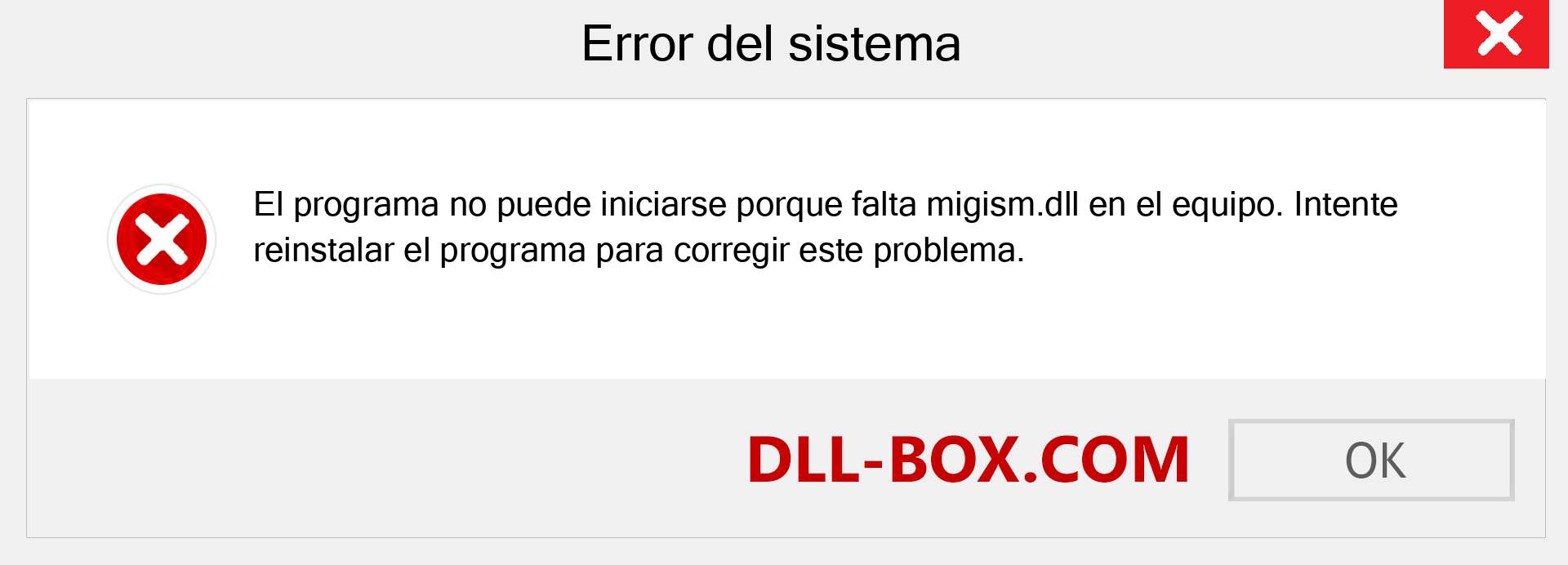 ¿Falta el archivo migism.dll ?. Descargar para Windows 7, 8, 10 - Corregir migism dll Missing Error en Windows, fotos, imágenes