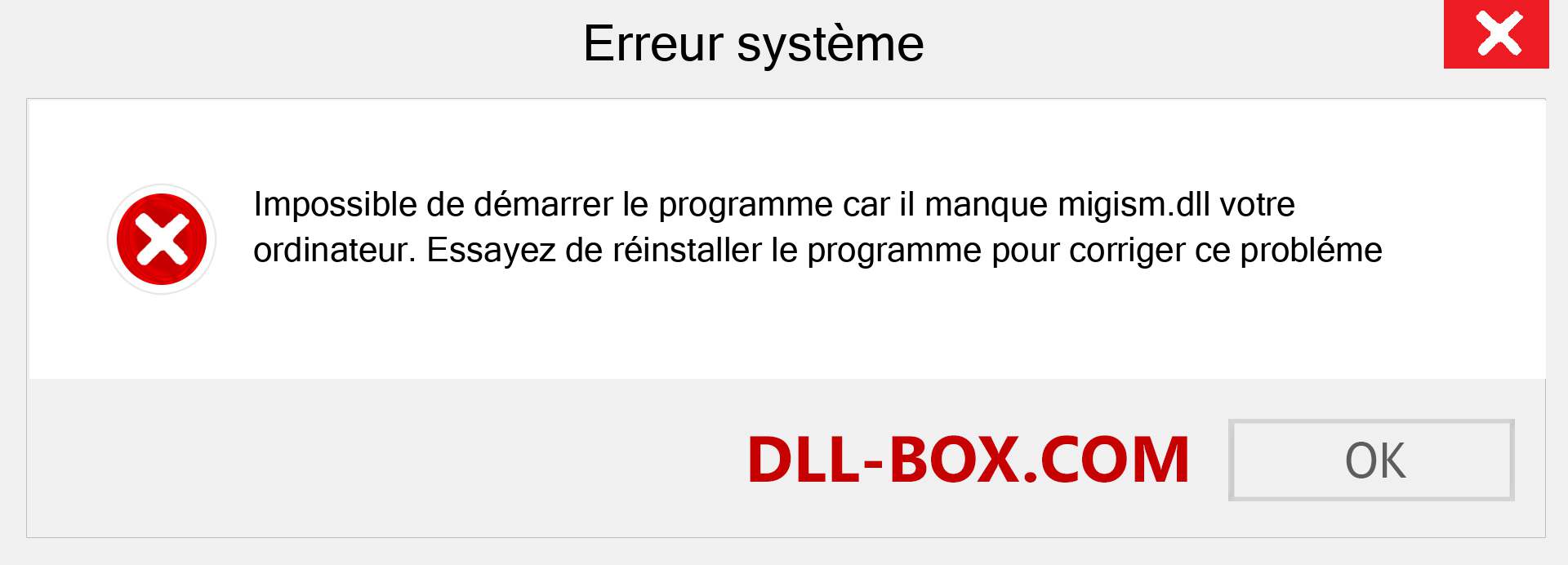 Le fichier migism.dll est manquant ?. Télécharger pour Windows 7, 8, 10 - Correction de l'erreur manquante migism dll sur Windows, photos, images